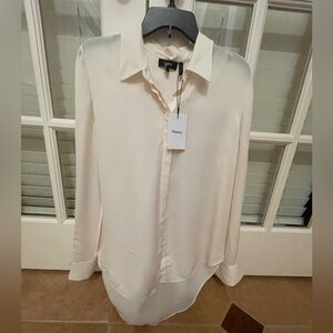 Theory Women’s Ivory Dress Blouse